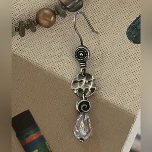 Silpada SINGLE EARRING ONLY Crystal and Sterling Silver Earring.